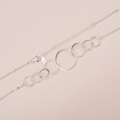 "Happy 80th Birthday" Card and Interlocking Rings Necklace