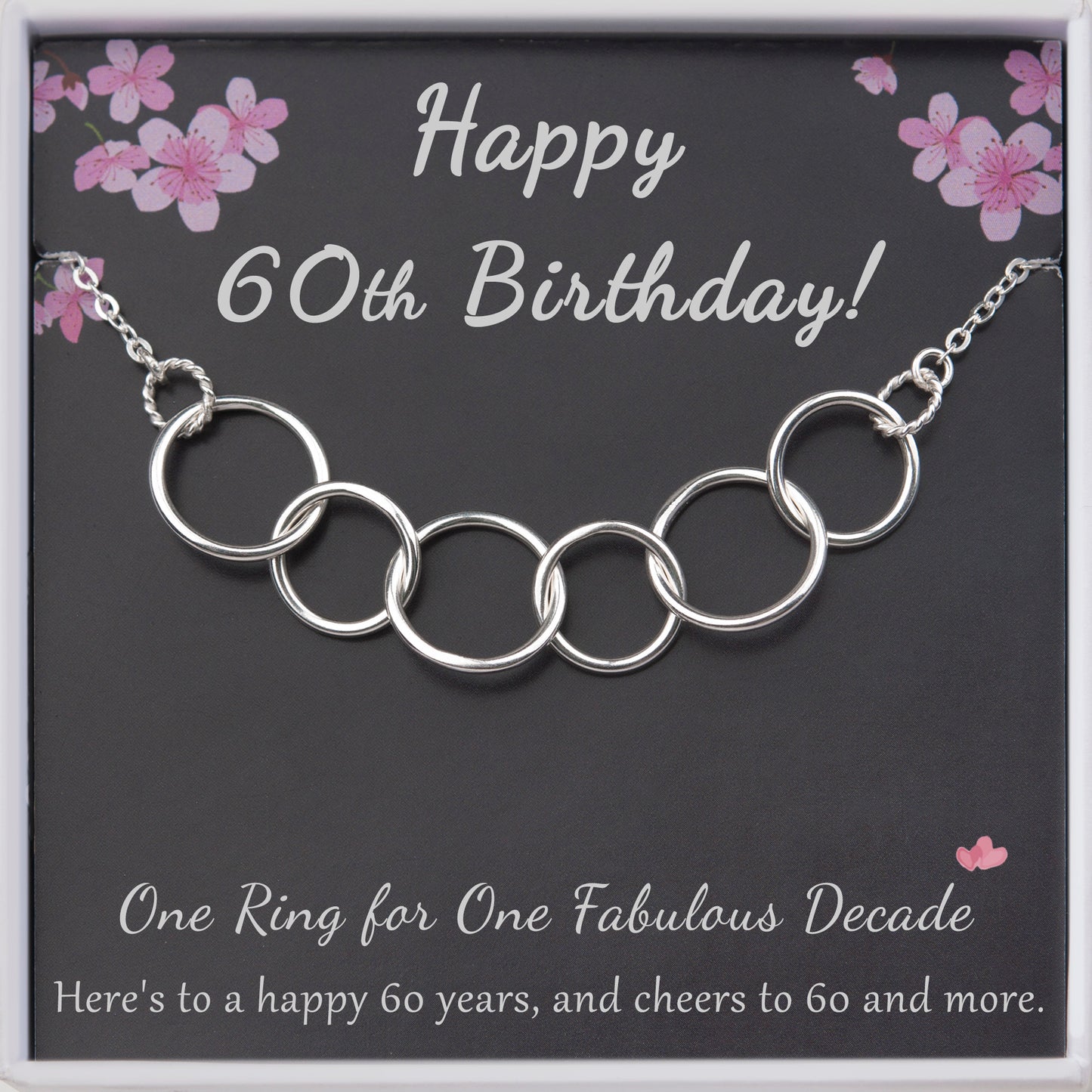 "Happy 60th Birthday!" Card and Sterling Silver Necklace