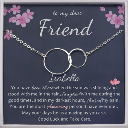 To My Dear Friend Infinity Rings Necklace