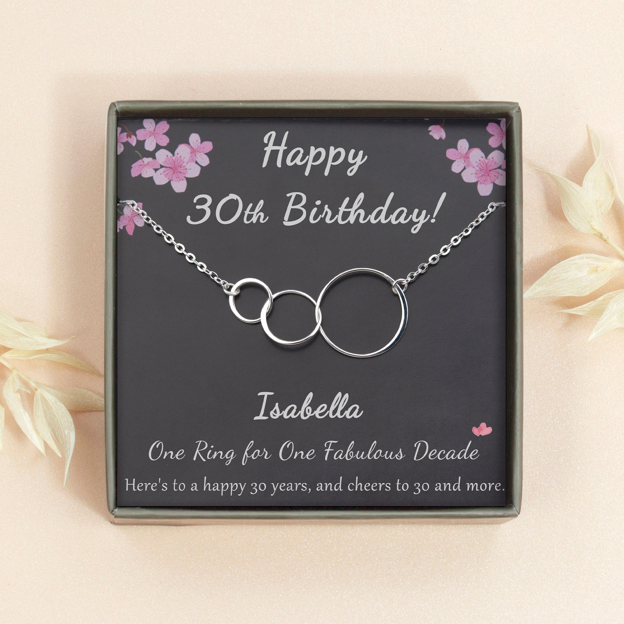 Sterling Silver 30th Birthday Necklace - FREE Personalised Gift Card – With  Love Jewellery UK