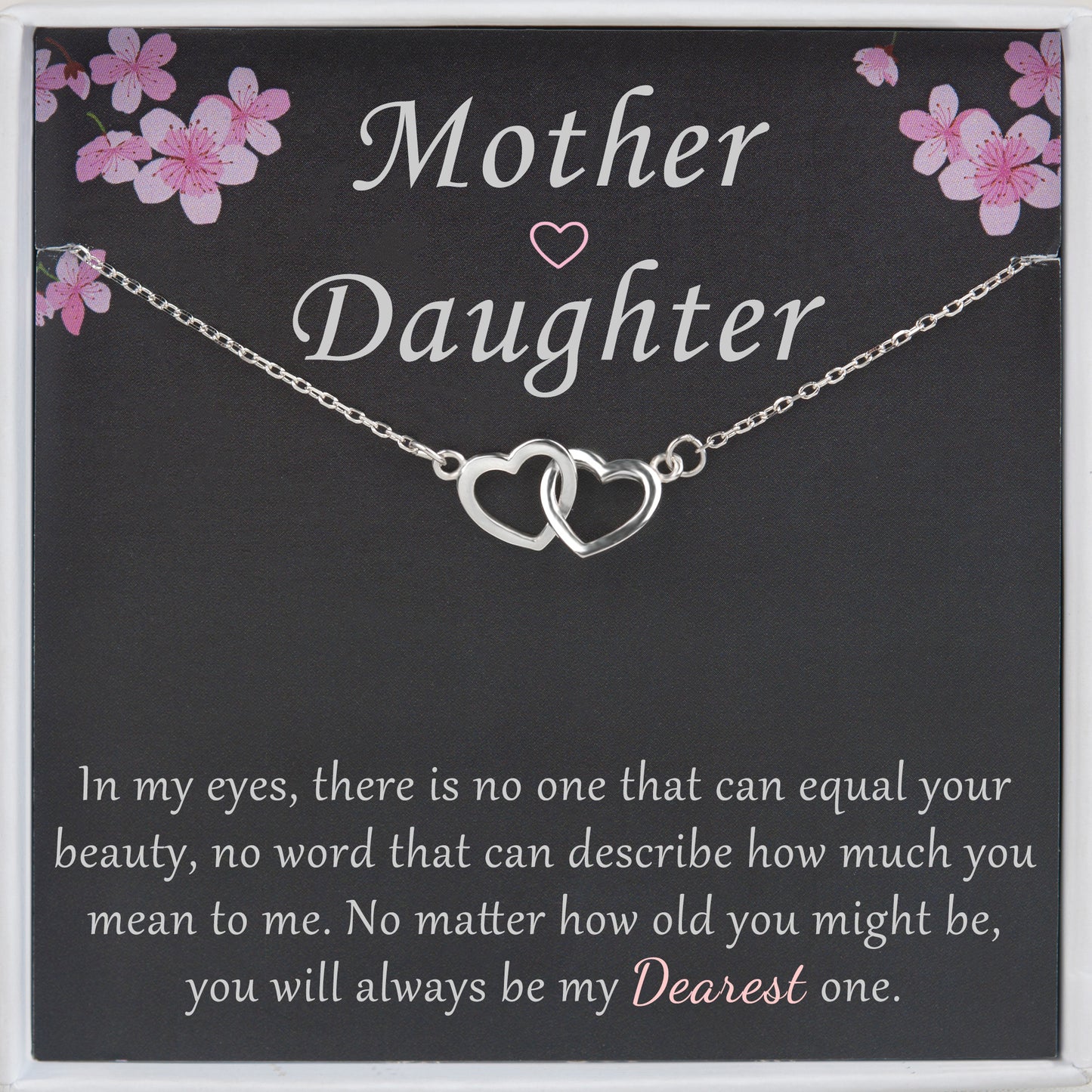 "Mother and Daughter" Card and Infinity Heart Necklace