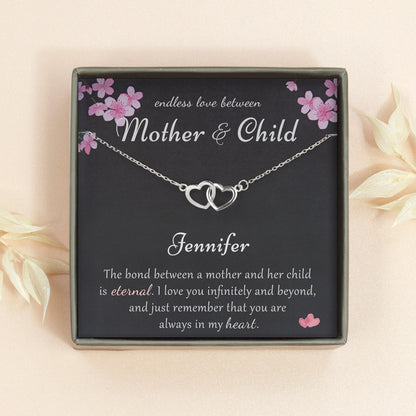 Mother and Child Jewelry, Birthday Gift for Mother from Son, 925 Sterling Silver Necklace Gift