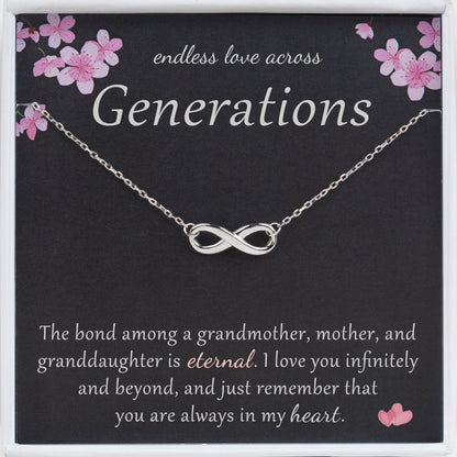 "Endless Love Across Generations" Card and Infinity Necklace