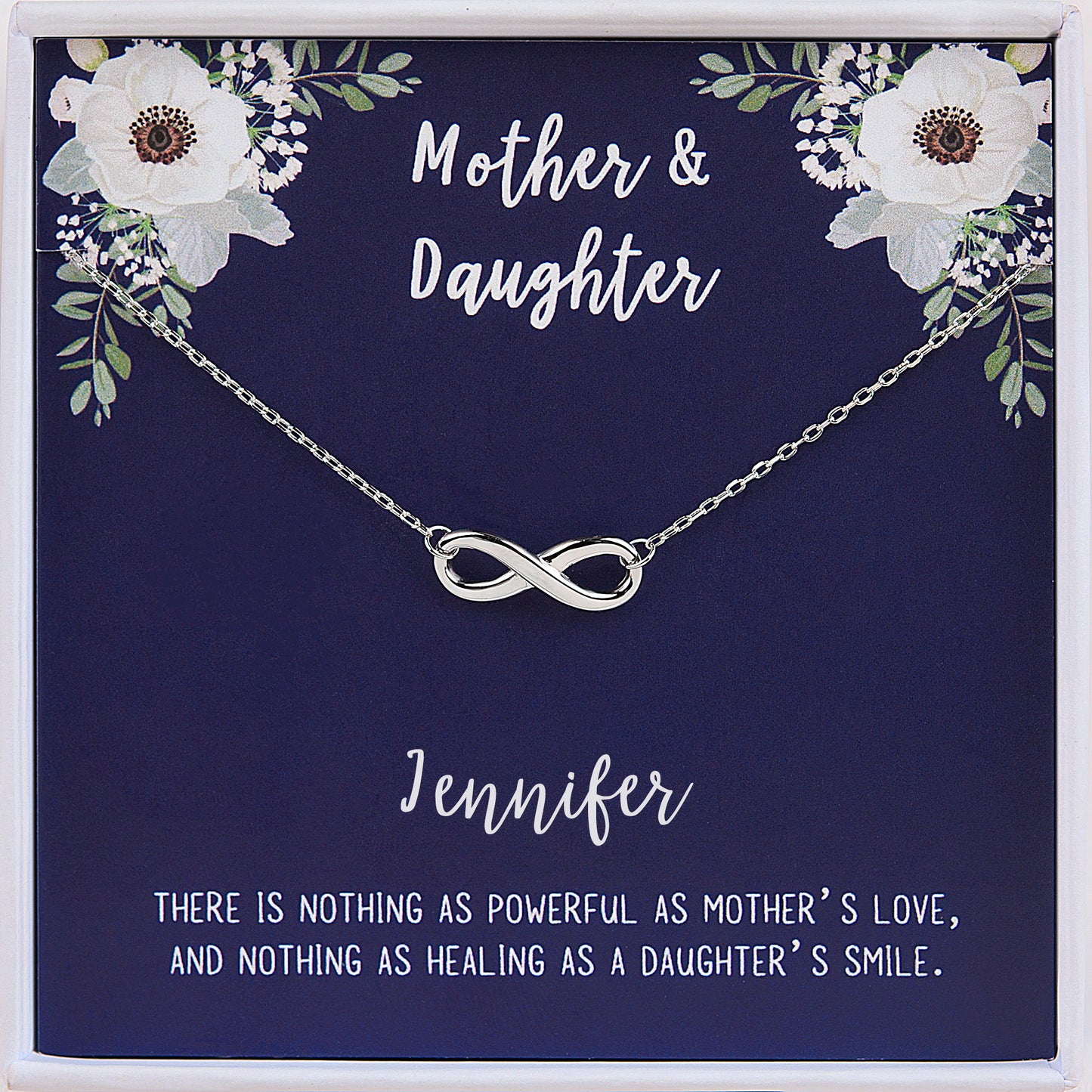 "Mother and Daughter" Card and Infinity Necklace