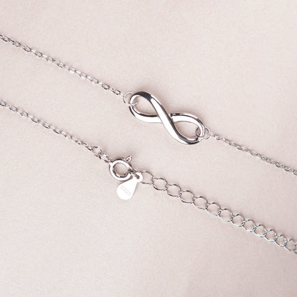 "I Love You Mom" Card and Sterling Silver Infinity Pendant Necklace