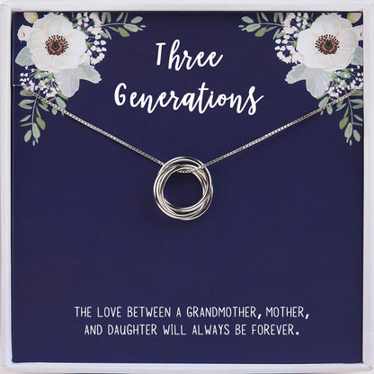 "Three Generations" Card and Sterling Silver Necklace