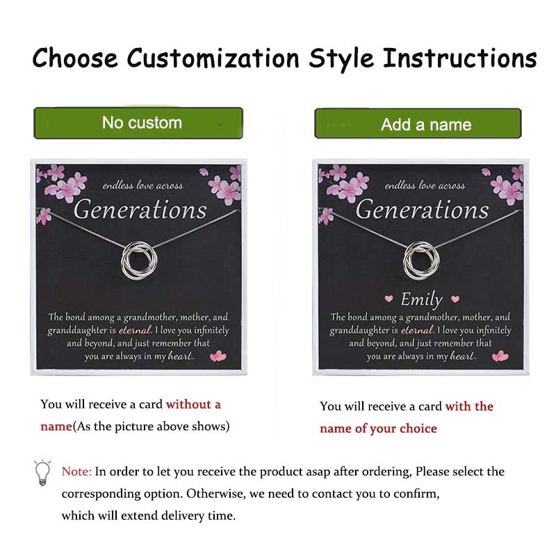 Three Generations Necklace Necklace Gift Set