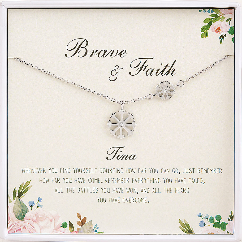 Snowflake Faith Necklace – Encouragement Gift