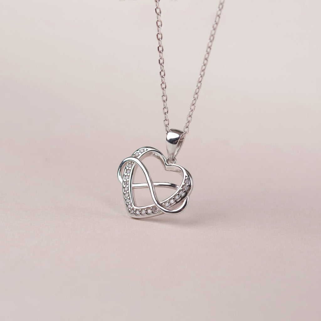 "To An Amazing New Mom" Infinity Heart Necklace
