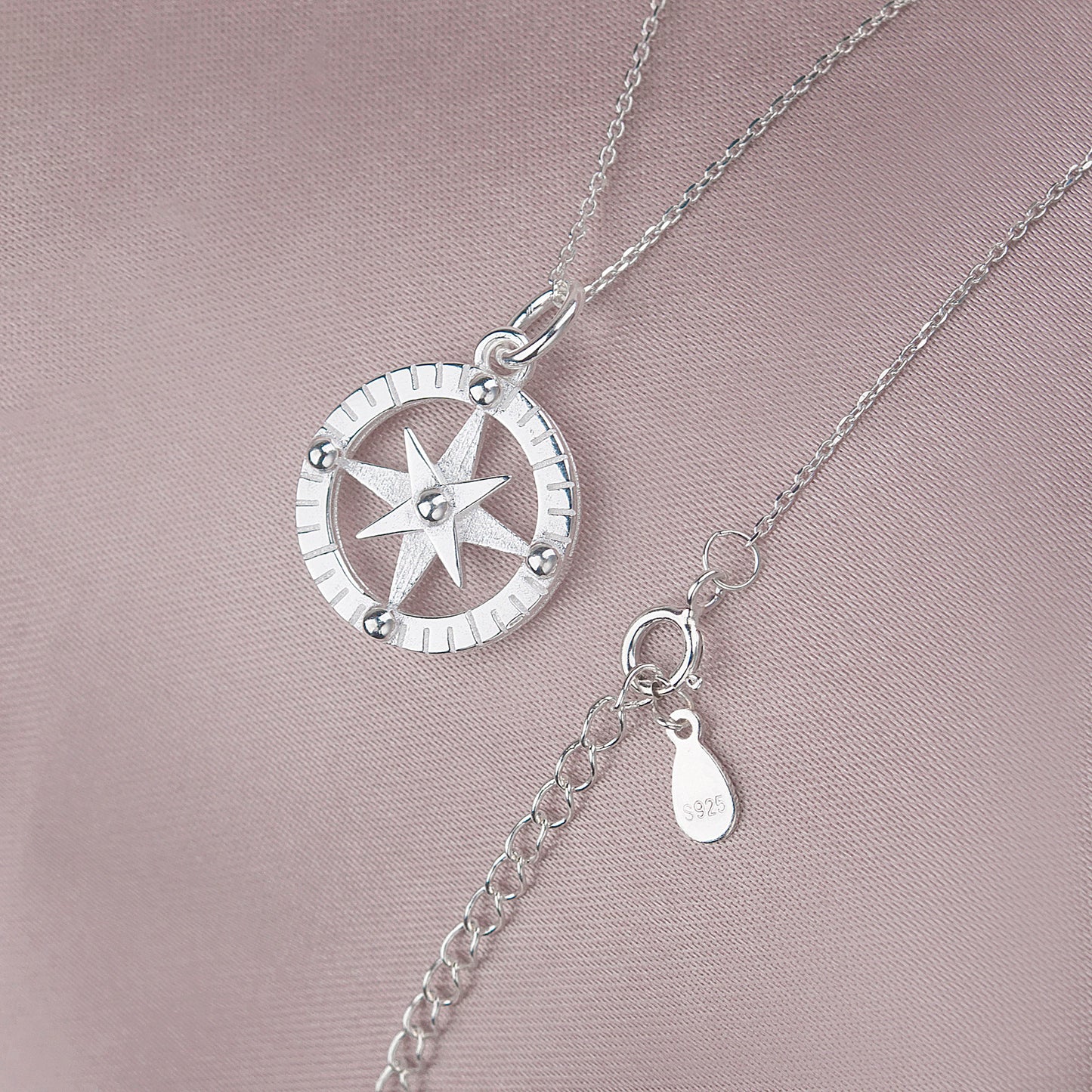 "For my Beautiful Wife" Valentine's Day Card and Compass Necklace