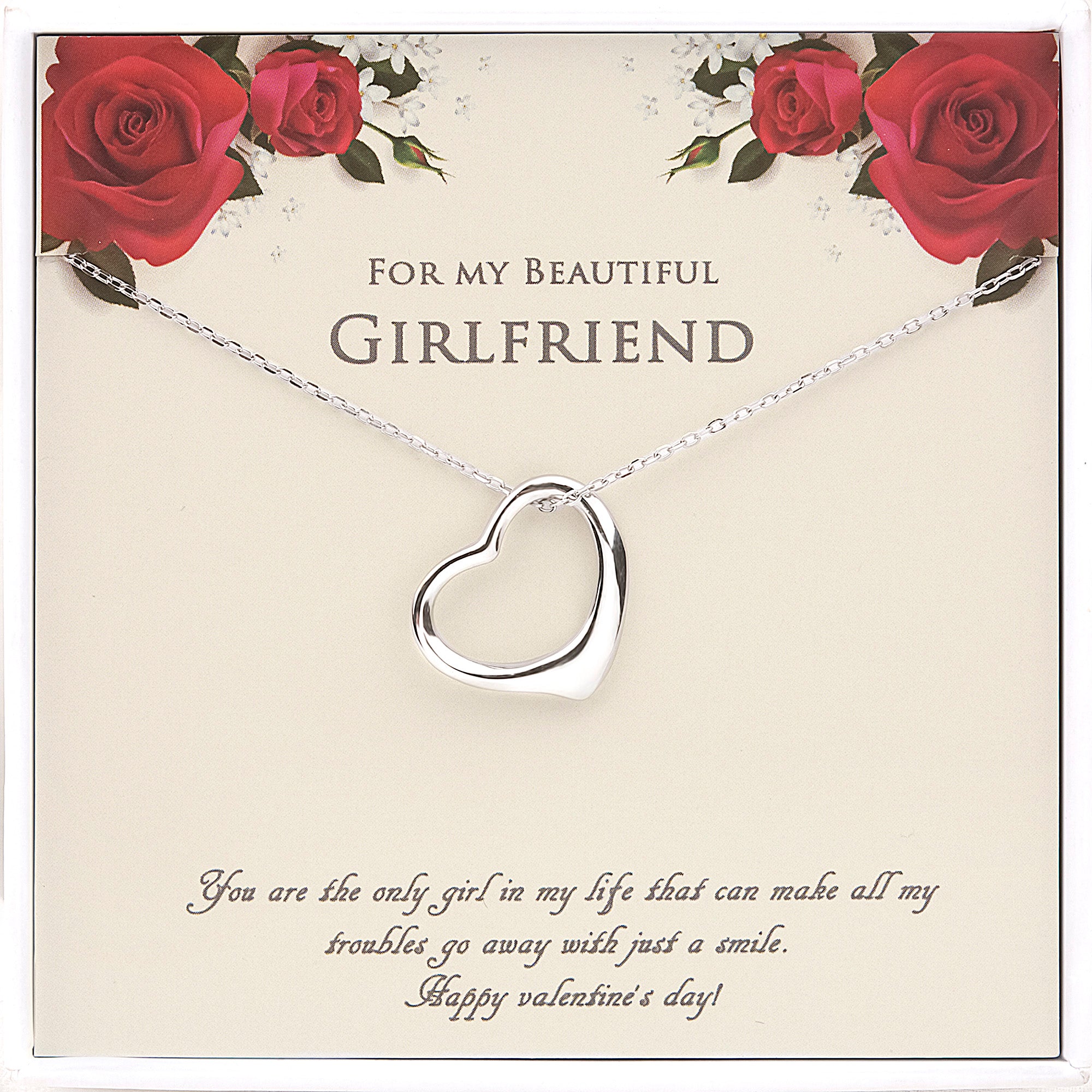 Girlfriend Necklace, Gift Necklace Message Card To My Love €“ Reindeer –  Rakva