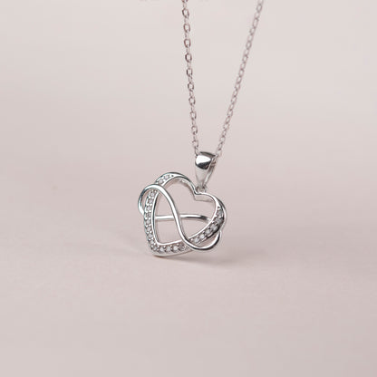 "For My Beautiful Wife" Valentine's Day Card and Infinity Heart Necklace