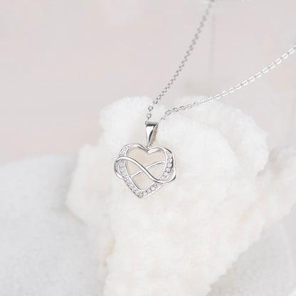 "For My Beautiful Wife" Valentine's Day Card and Infinity Heart Necklace