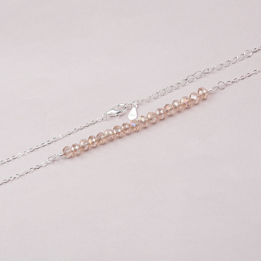 "Happy 17th Birthday" Card and Sterling Silver Bead Necklace