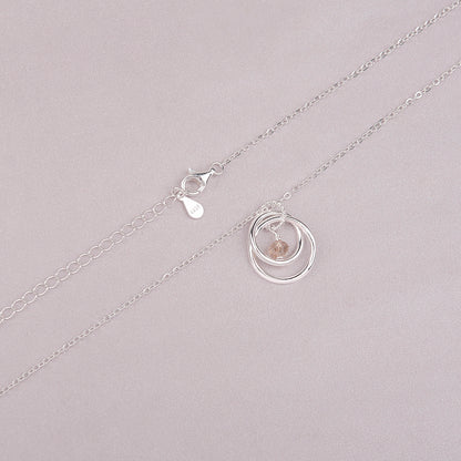 "Happy 21th Birthday" Card and Sterling Silver Bead Necklace