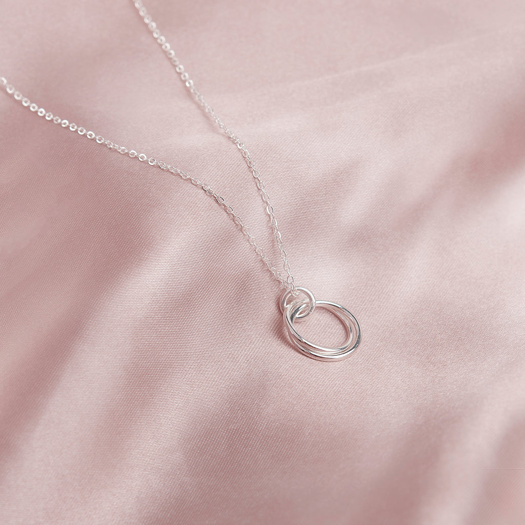 Mother and Daughter Card and Sterling Silver Necklace