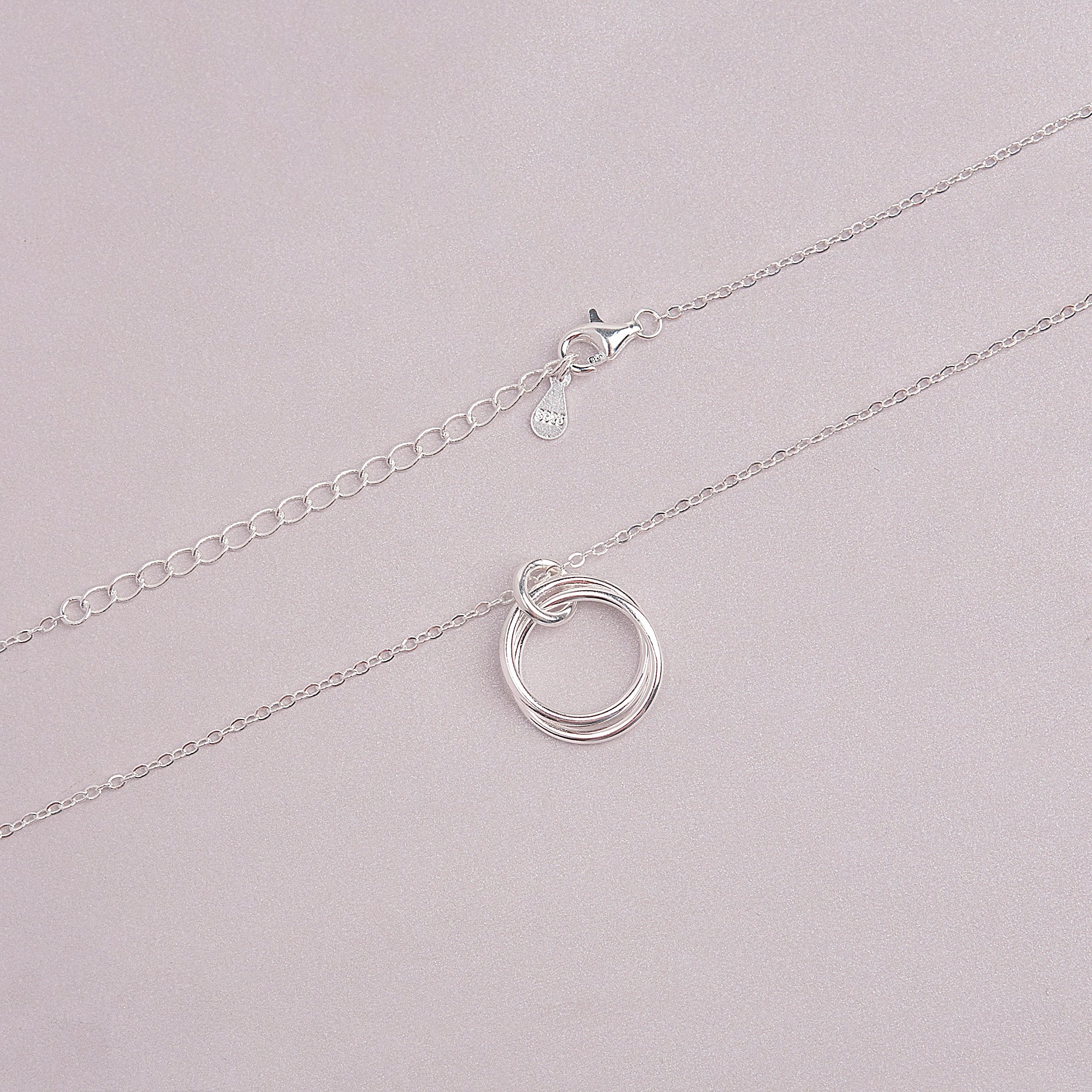 Mother and Daughter Card and Sterling Silver Necklace