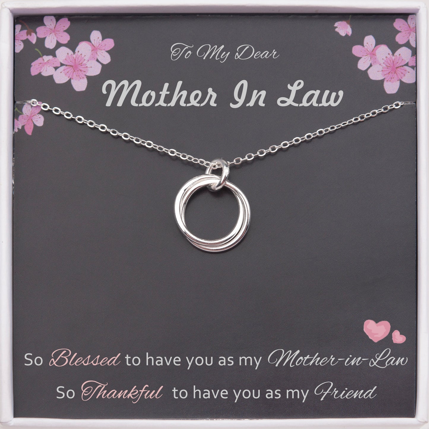 To my Dear Mother in Law Card and Sterling Silver Necklace