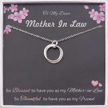 To my Dear Mother in Law Card and Sterling Silver Necklace