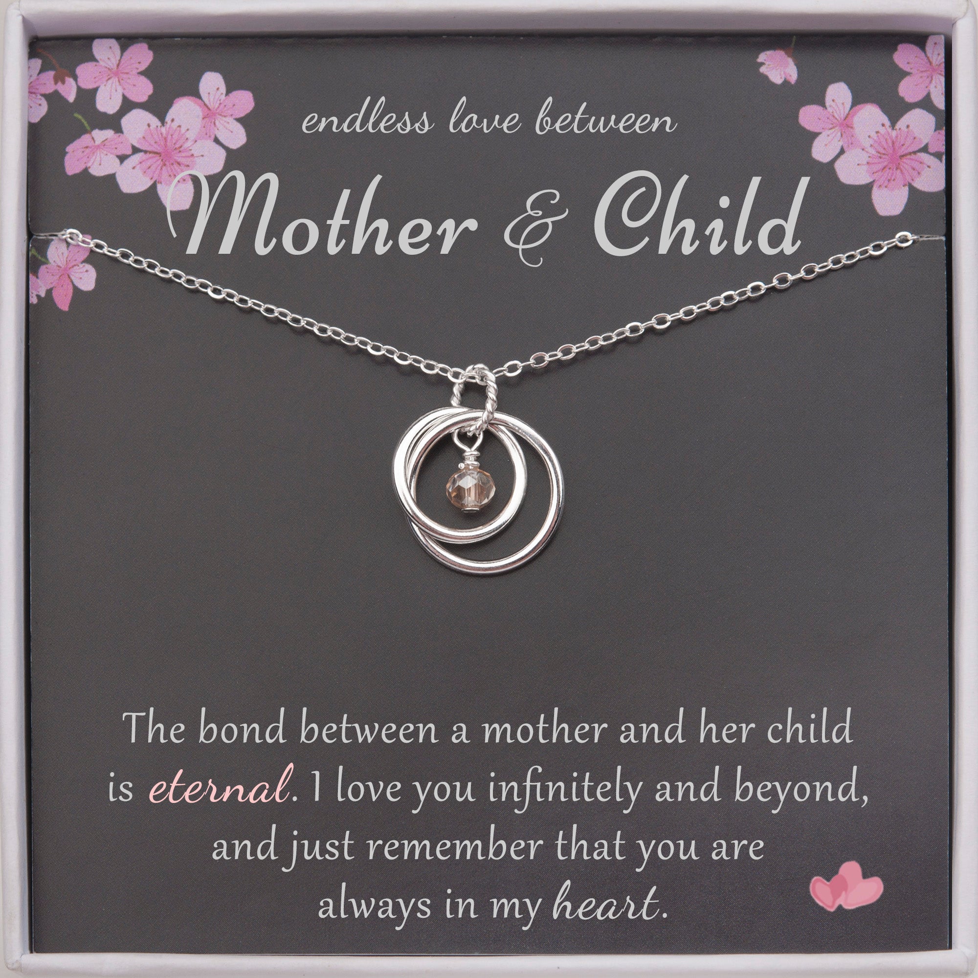 Anavia Mom And Child Gift, 925 Sterling Silver Necklace, Custom 2 Circ –  Anavia Jewelry & Gift