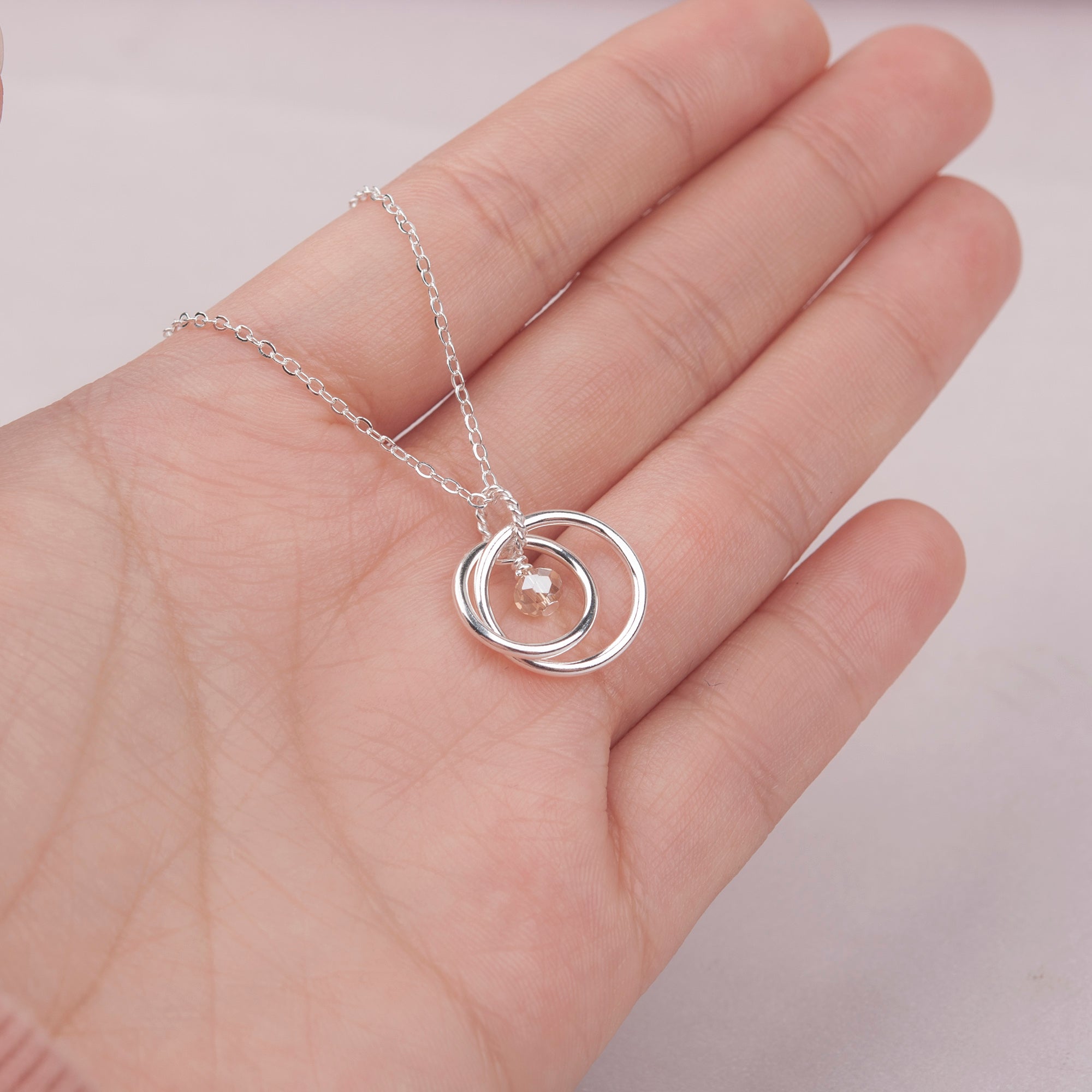 Anavia Mom And Child Gift, 925 Sterling Silver Necklace, Custom 2 Circ – Anavia  Jewelry & Gift