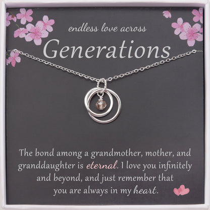 "Endless Love Across Generations" Card and Infinity Necklace