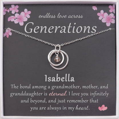 "Endless Love Across Generations" Card and Infinity Necklace