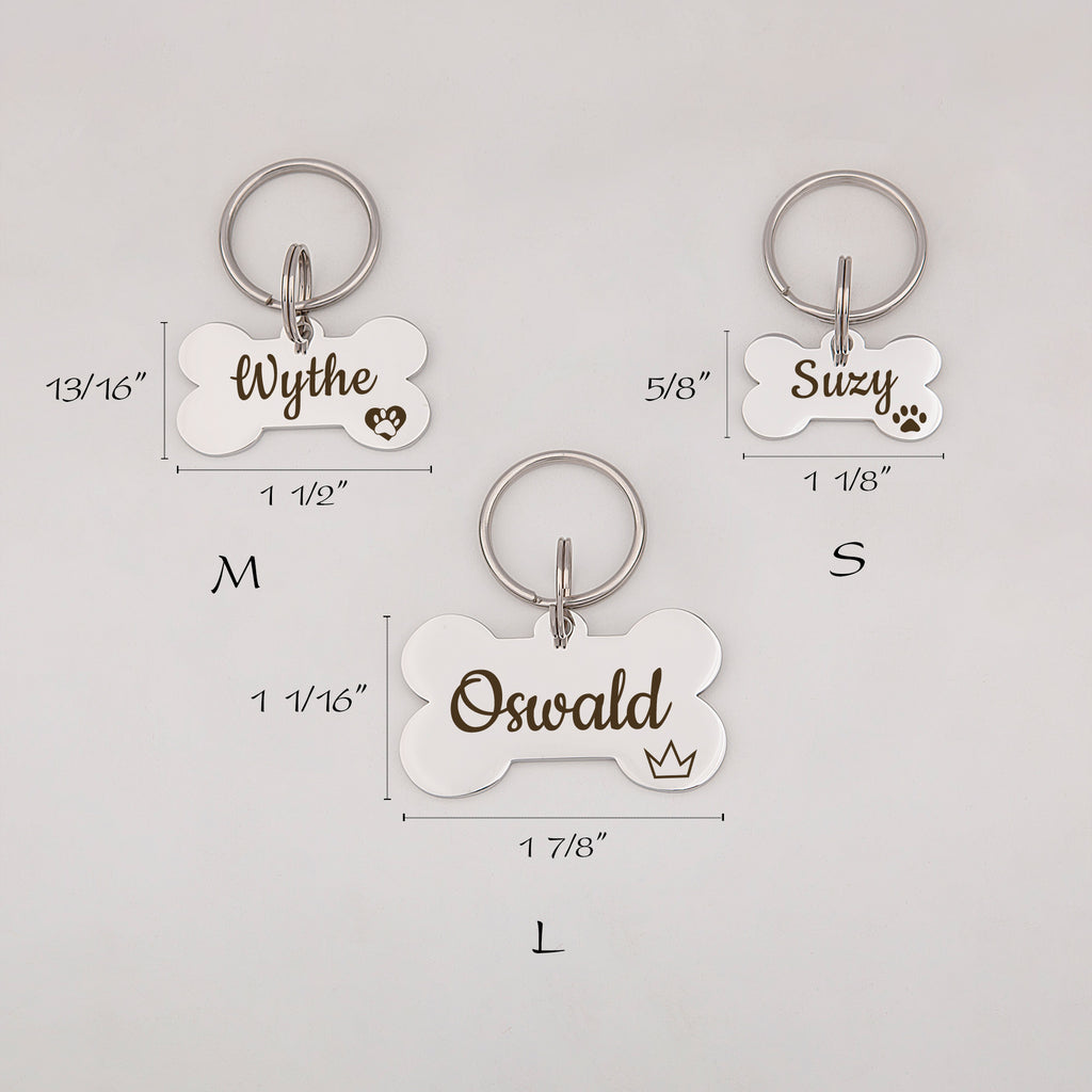 Dog Bone Pet ID Dog Tag