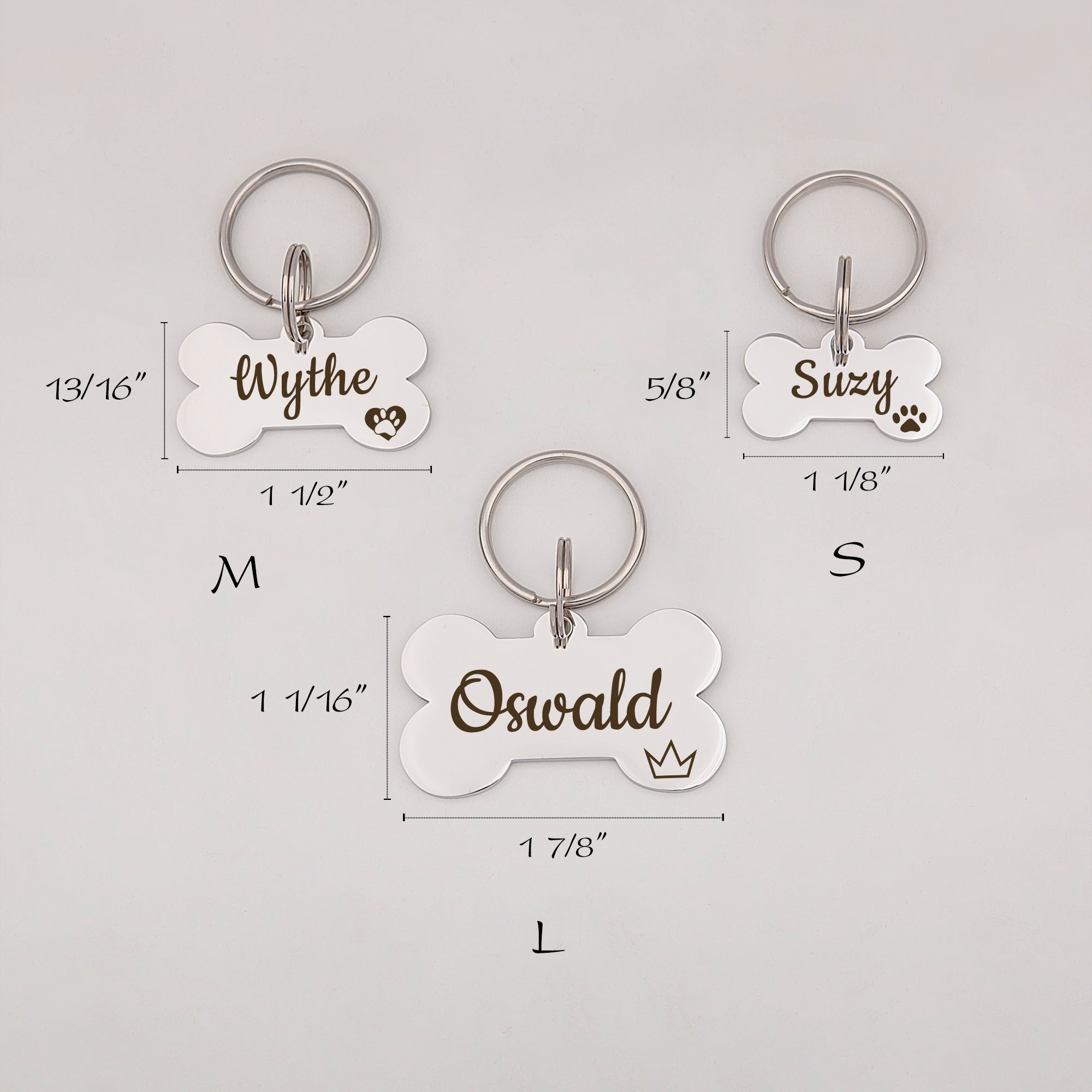 Dog Bone Pet ID Dog Tag