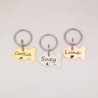 Custom Fish Shaped Pet ID Tag