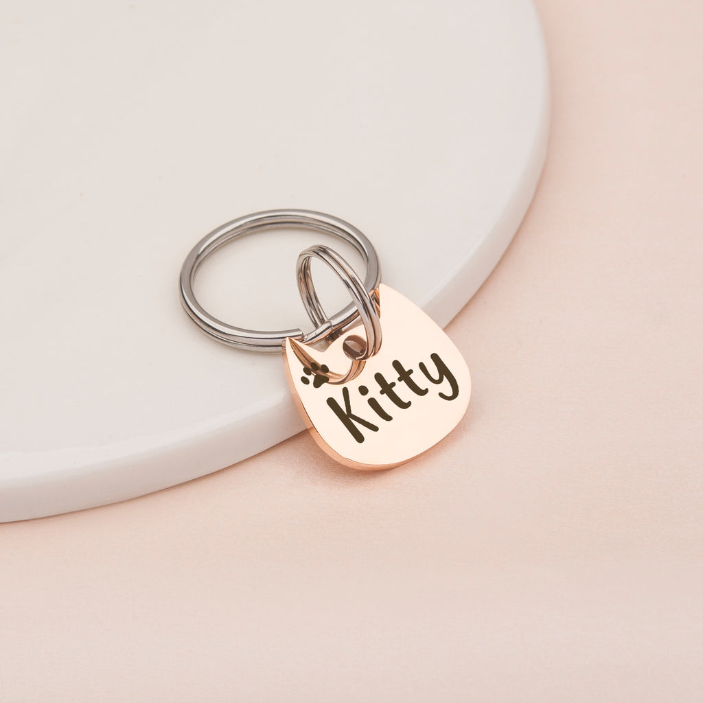 Custom Name and Icon Cat Head Pet ID Cat Tag