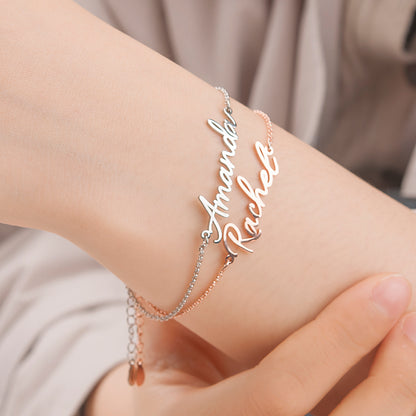 Custom Sterling Silver Name Bracelet