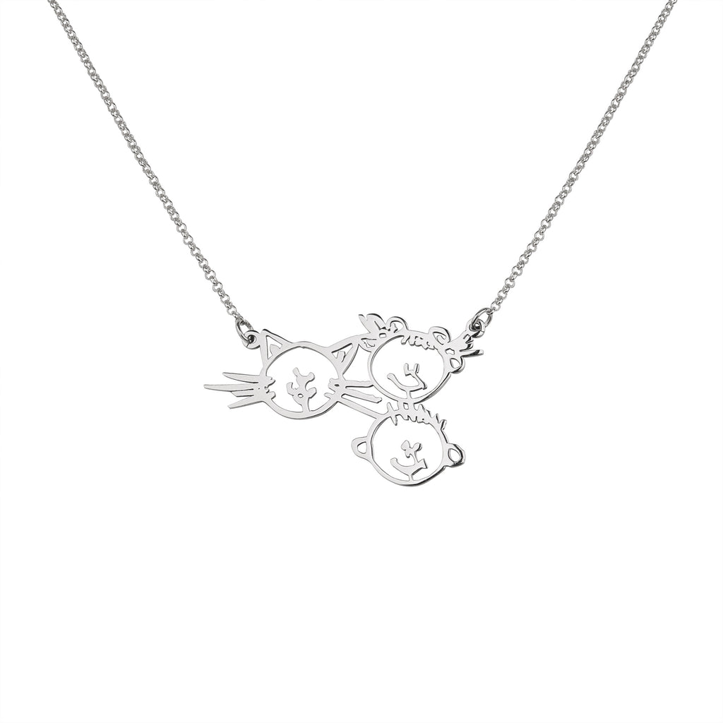 Custom Child's Drawing Necklace