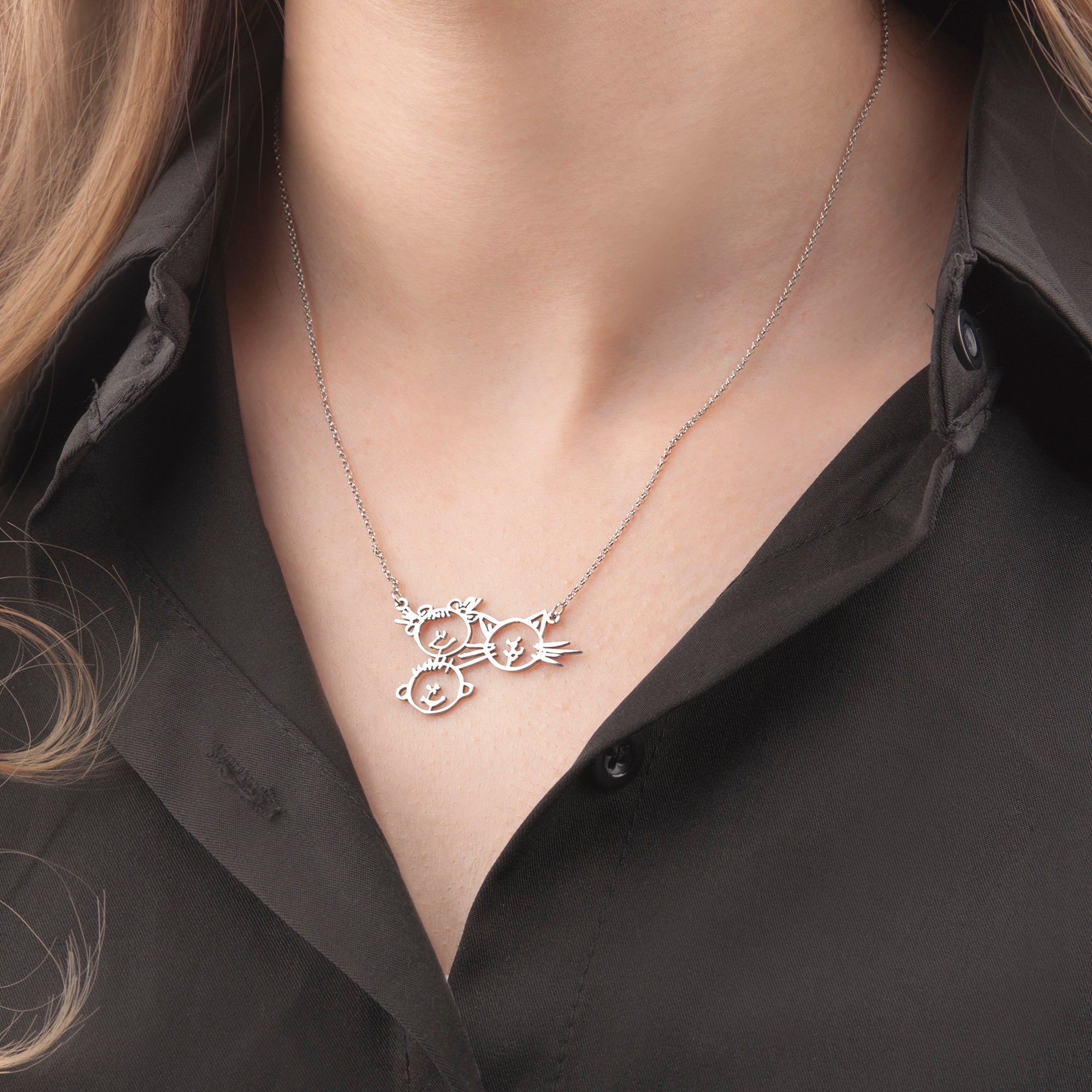 Custom Child's Drawing Necklace