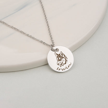 Personalized Pet Portrait Necklace (Up to 4 Charms)