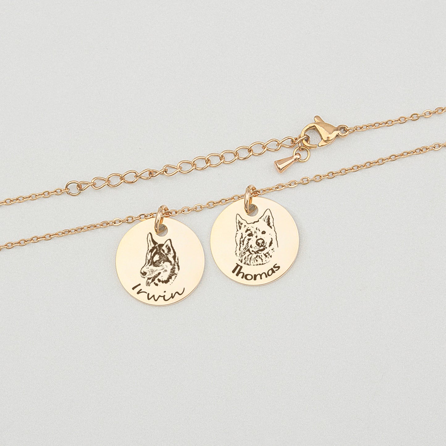 Personalized Pet Portrait Necklace (Up to 4 Charms)