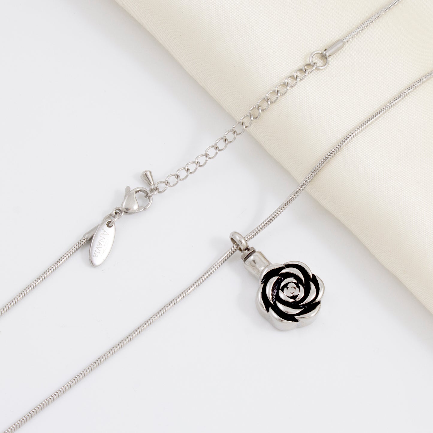 "In Loving Memory of Your Mother" Rose Memorial Necklace