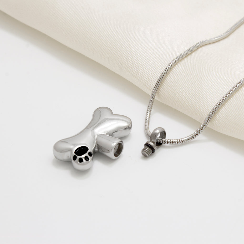 The Best Memory of Your Loyal Friend Dog Bone Pet Ashes Holder Necklace