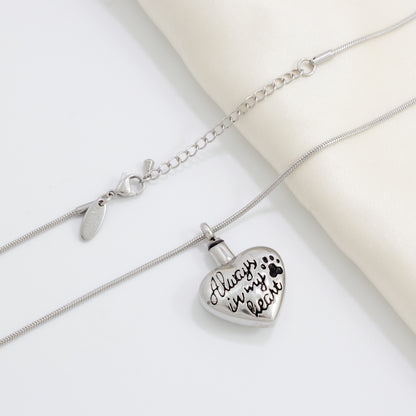 "The Best Memory of your Loyal Friend" Always in My Heart Pet Memorial Necklace