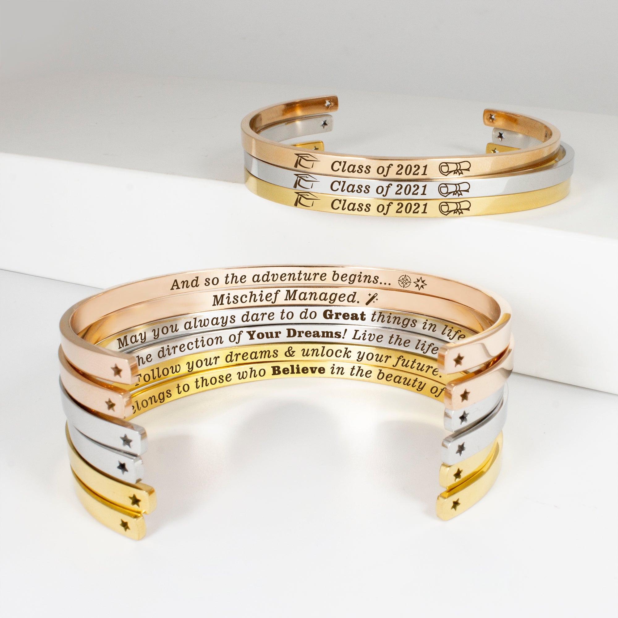 All Class Stackable Bracelet Set- Navy – The Pulse Boutique