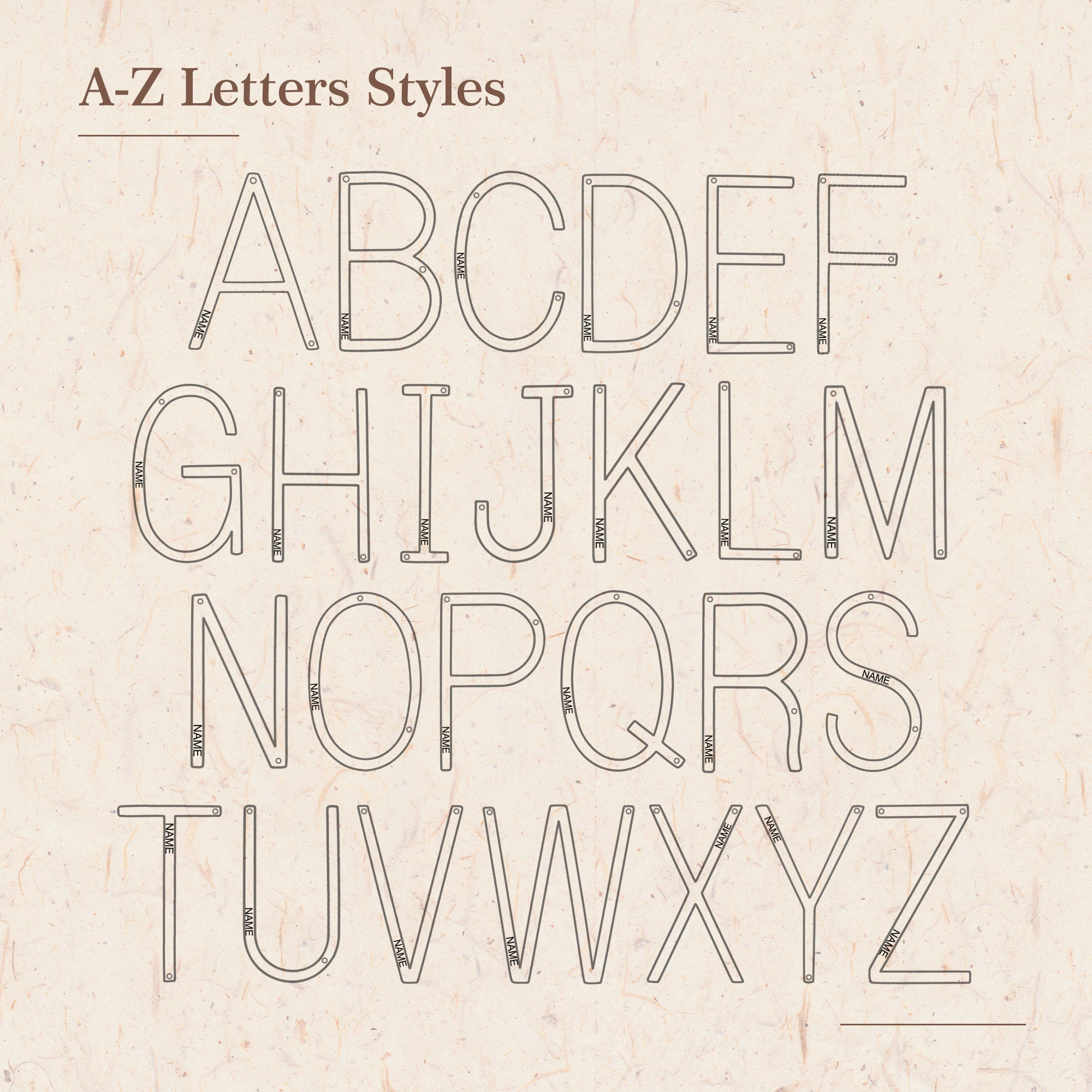 Large Letter Initial Necklace