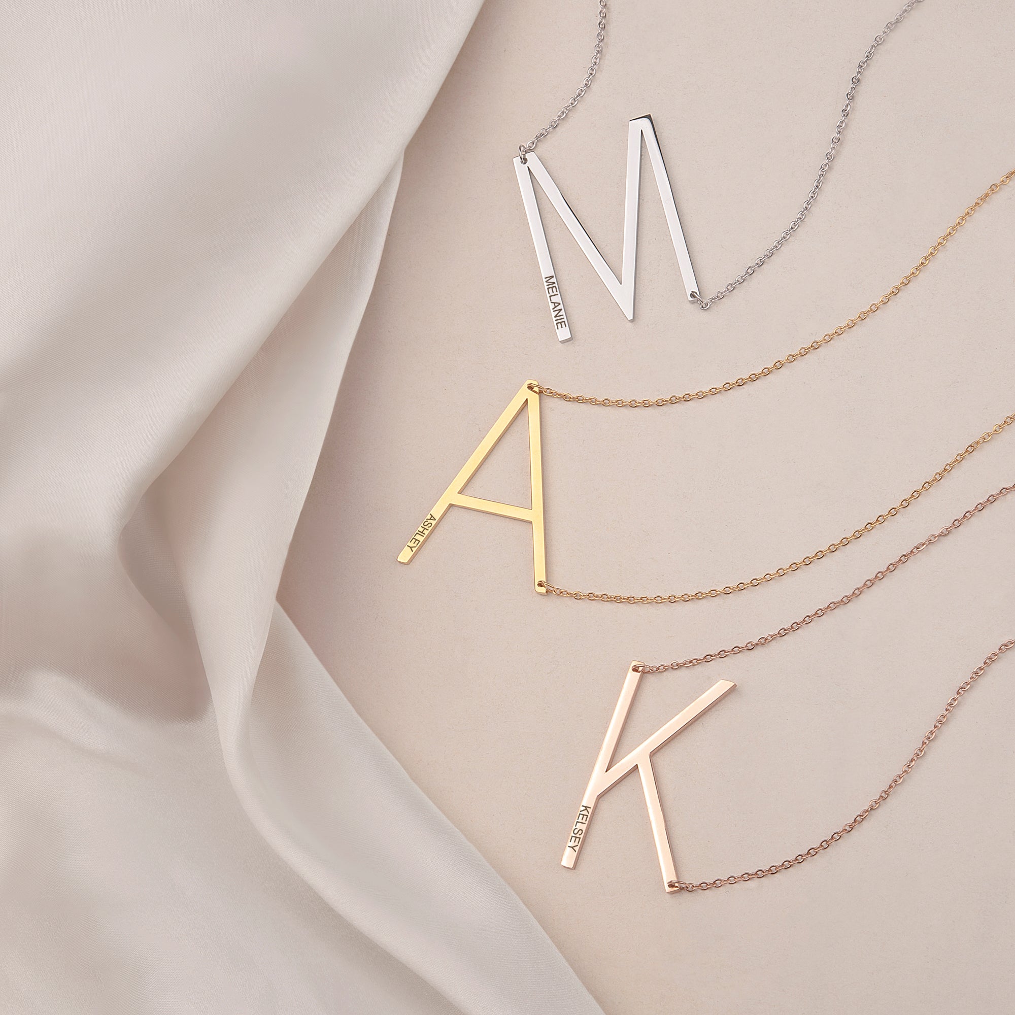 Large Letter Initial Necklace