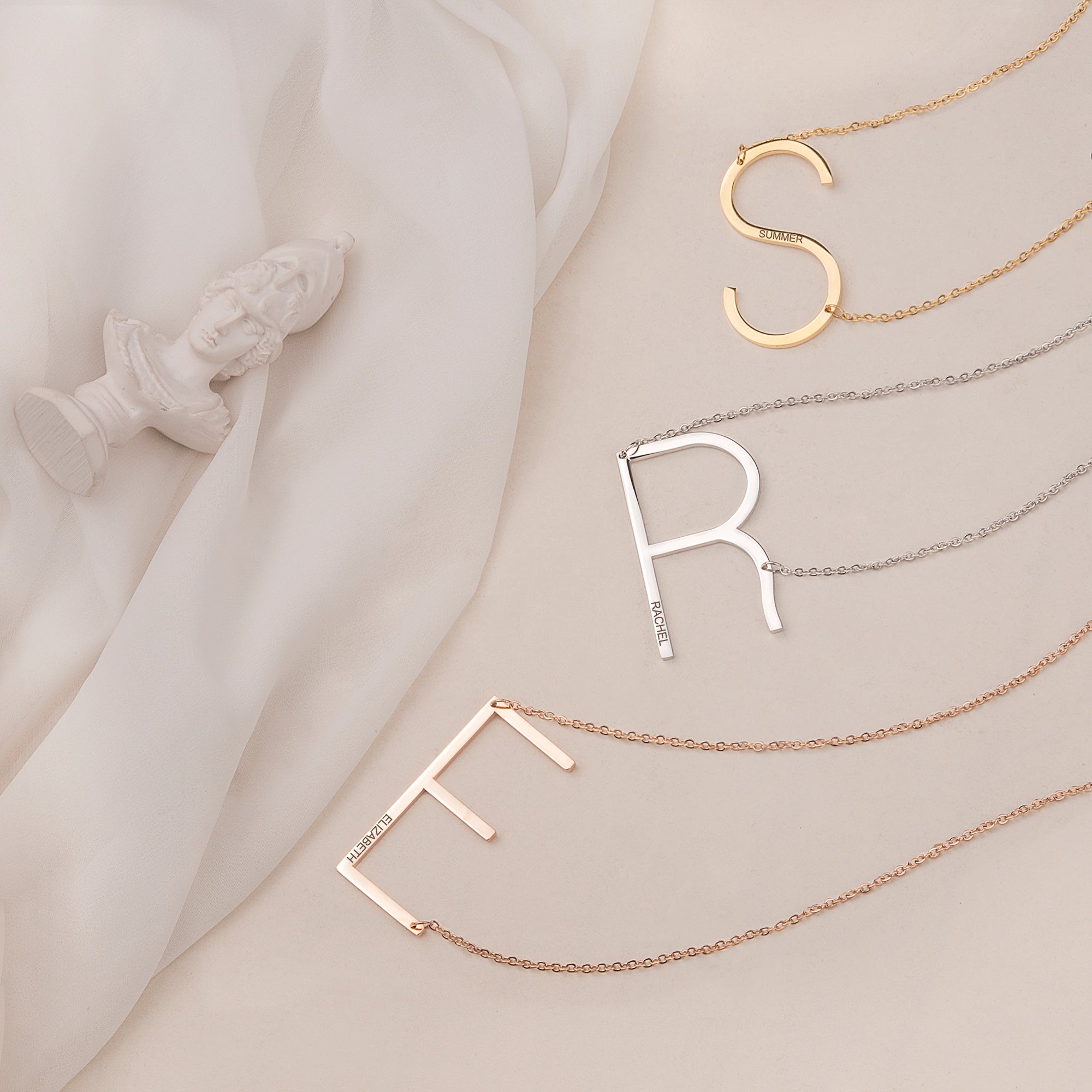 Large Letter Initial Necklace