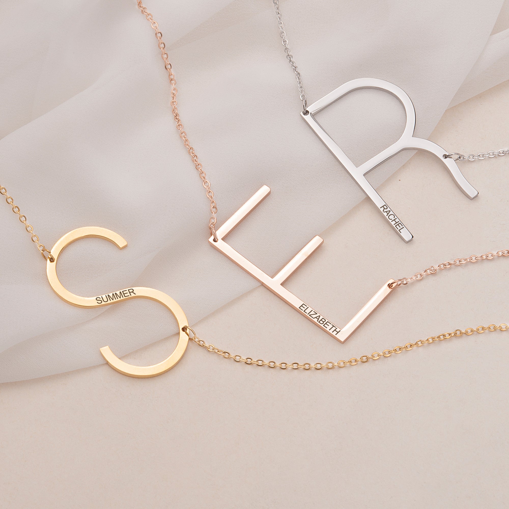 Large Letter Initial Necklace