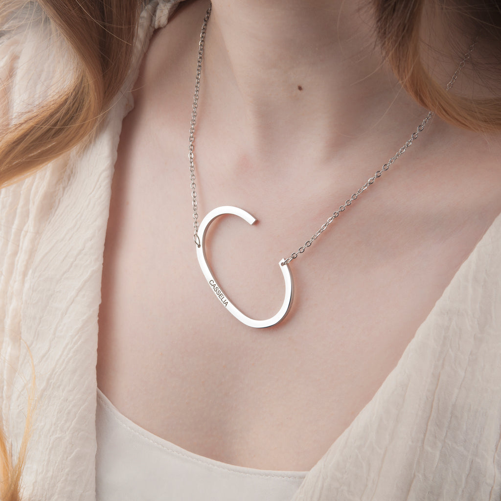 Large Letter Initial Necklace