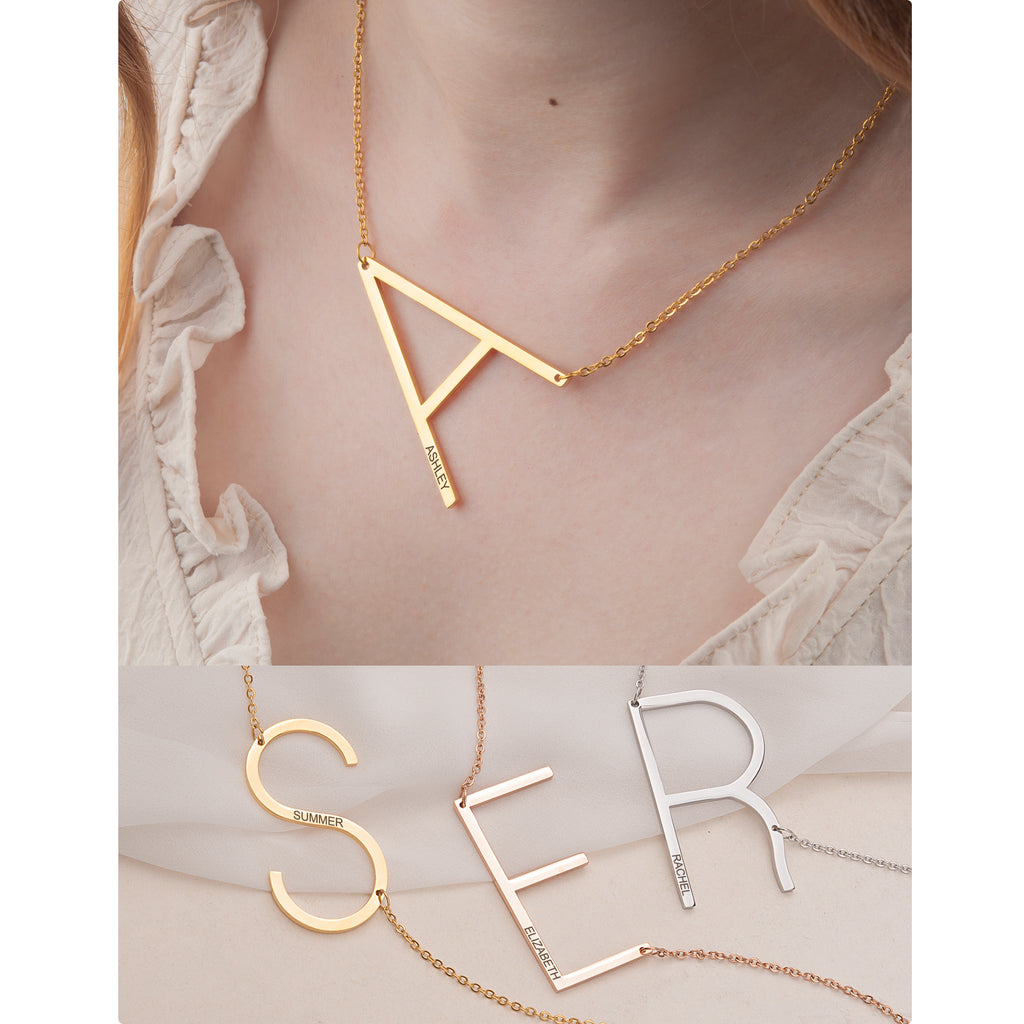Large Letter Initial Necklace