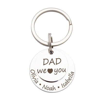 Custom Father's Day Messages Key Chain