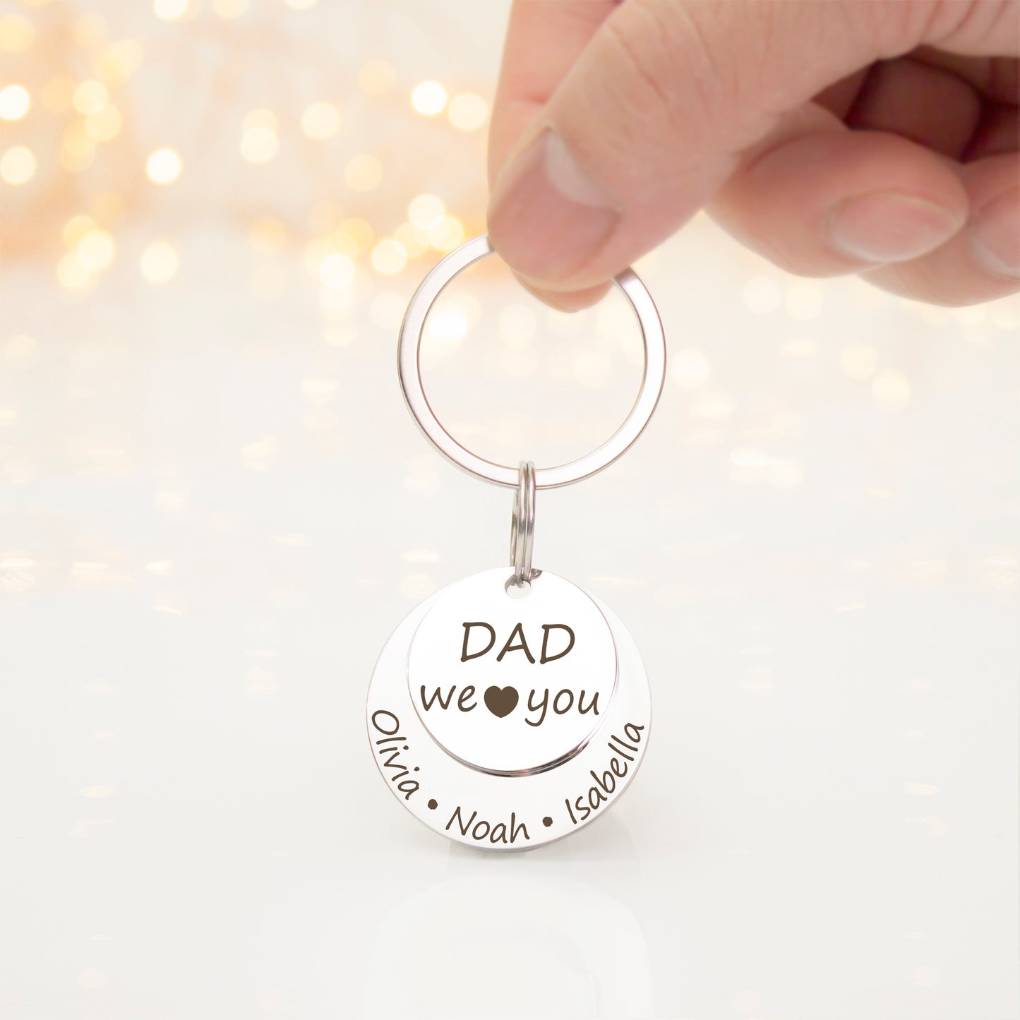 Custom Father's Day Messages Key Chain