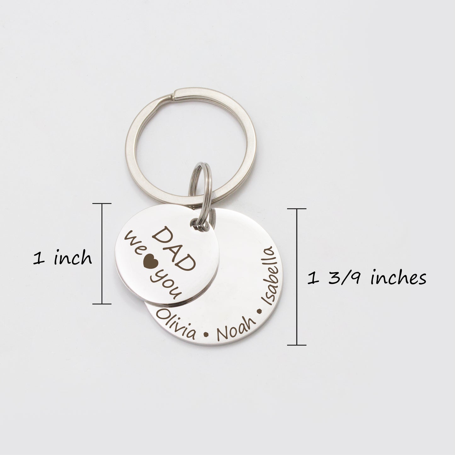 Custom Father's Day Messages Key Chain