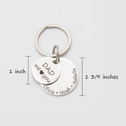 Custom Father's Day Messages Key Chain